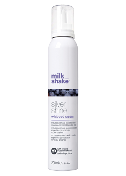 SILVER SHINE WHIPPED CREAM KONDICIONUOJANČIOS PUTOS PLAUKŲ STRUKTŪRAI SU MĖLYNU PIGMENTU