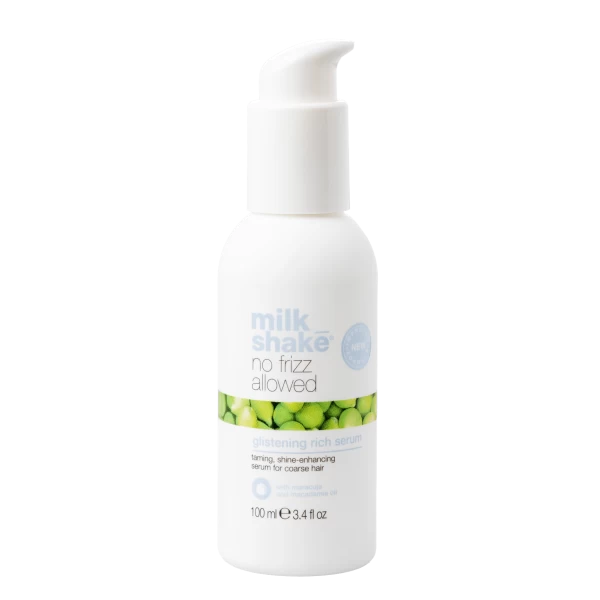 MS NO FRIZZ ALLOWED glistening rich serum 100ml-min-600x600 NO FRIZZ ALLOWED GLISTENING RICH SERUM blizgesio ir glotnumo suteikiantis serumas storiems plaukams 100ml. - Image 1